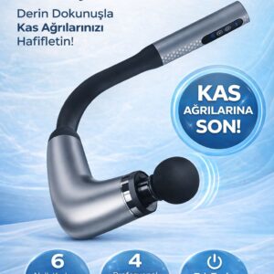 Masaj Tabancası Derin Doku Kas Gevşetici 6 Kademeli Şarjlı Profesyonel Massage Gun