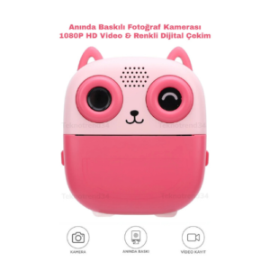 Bakeey Çocuk Anında Baskılı Fotoğraf Kamerası – 1080P HD Video, Renkli Dijital Çekim, Termal Yazıcı, Oyunlu