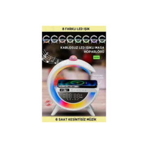 Bakeey Telefon Kablosuz Hızlı Şarj Aleti Masa Lambası Bluetooth Hoparlör Speaker Led G Gece Lambası G2