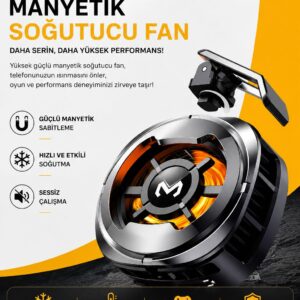 Memo CX06 Manyetik Telefon Soğutucu Fan MagSafe Uyumlu Sessiz Oyun Fanı